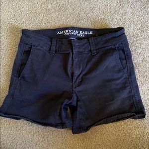 American Eagle Twill Black Midi School shorts